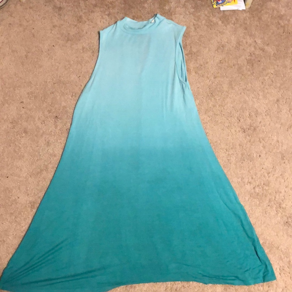 Altar’d state mock neck ombré dress